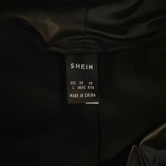 Black Faux Leather Leggings Size L - Picture 4 of 5